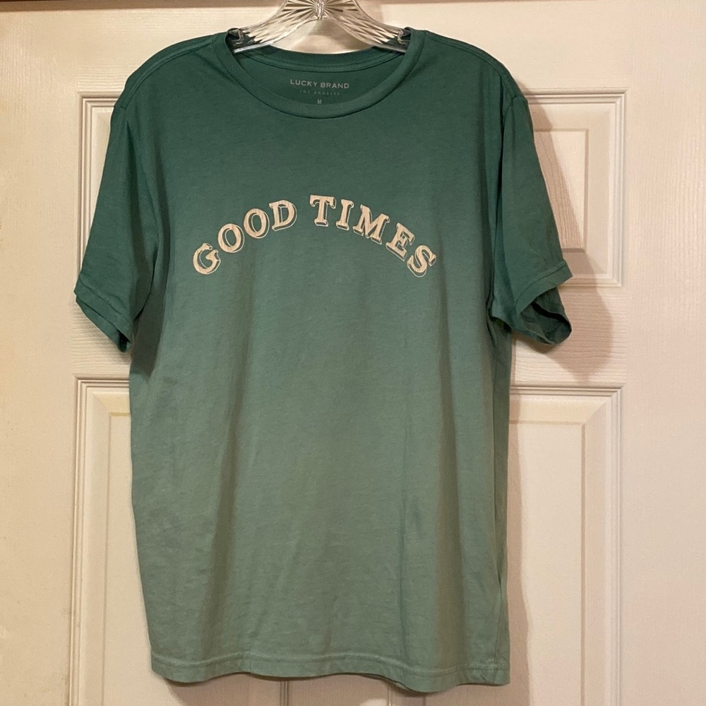 LUCKY BRAND GREEN GRAPHIC TEE SIZE M